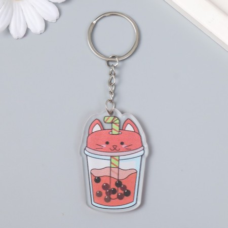 Acryl keychain "Tea drink with balls" mix 5x5.7 cm-3