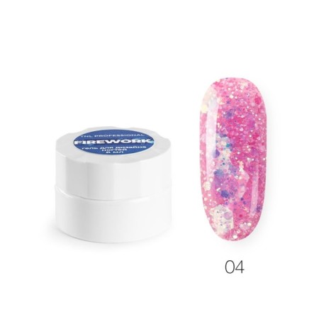 TNL FireWork nail design gel, No. 04 Pink salvo, 5 ml