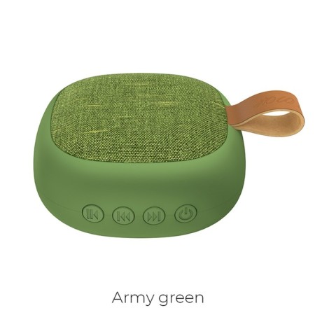 Portable column Hoco BS31, 3 W, 500 mAh, BT4.2, Microsd, AUX, Green-1