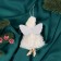 Soft suspension "Alice" Fluff, 16x6 cm, white-golden