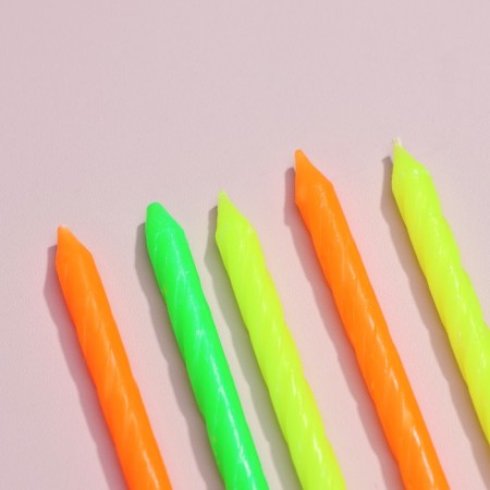 Candles for the cake "Color", 6.5 cm, 12 pcs-2
