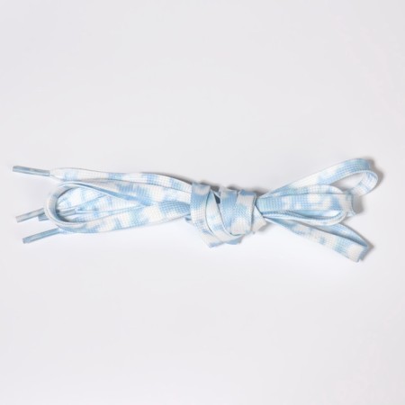 Shoe shoes, steam, flat, 8 mm, 120 cm, white/blue color-2
