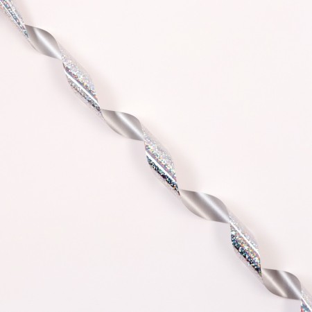 Holographic tape for decor and gifts, silver, 2 cm x 50 m-2