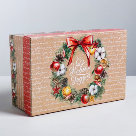 Gift box "Happy New Year", 28 x 18.5 x 11.5 cm, New Year-1