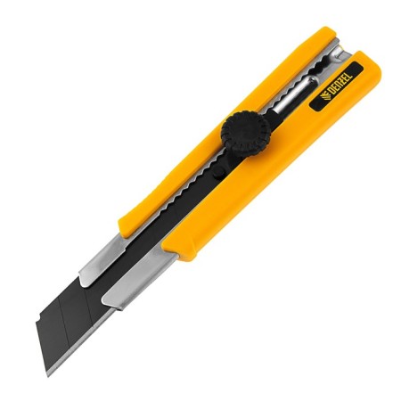 Universal knife Denzel 78945, metal guide, screw lock, 25 mm