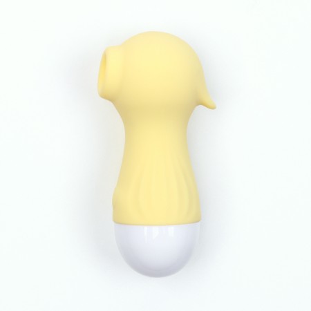 Contactly vacuum-wavy stimulator of the clitoris Lilo, ZU USB, silicone, yellow-3