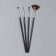 A set of brushes for building and design of nails, 4 pcs, 18.5 cm, black color