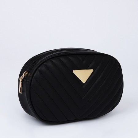 Female warehouse with a stitching 20x13x6 cm, black color-3