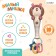 Musical toy "Cute Bear", sound, light, color orange-brown