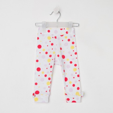 Pants for children, white color/peas, height 62 cm