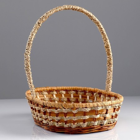 Wicker basket, 25 × 32 × 8/34 cm, rattan, ray