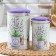 A set of cans for bulk products "Lavender", 16 × 9 × 11.5 cm, 13.5 × 12 × 19.5 cm, 2 pcs