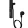 Terminus uno "Circle" electric heated towel rail, 1200x32 mm, black matte