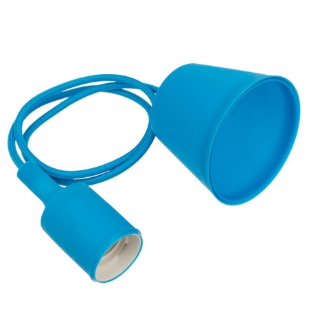 Cartridge E27 Silicone with a cord 1 m blue rexant-2