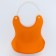 Bibslate for feeding silicone with pockets, orange color