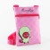 Gift set for the girl "Avocado", bag, handle, notebook, pink color