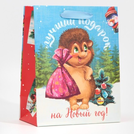 Laminated vertical "Best Gift", MS 18 x 23 x 10 cm, New Year-1