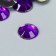 Decor for creativity plastic "Rhinestones Round. Violet" set 40 pcs 1x1 cm