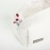 Cosmetic bag at the lightning textura, white color