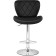 Barrier stool Porch metal/eco -leather, chrome/black 47x53x89 cm