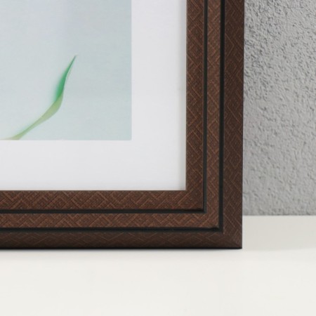Photo frame plastic 30x40 cm "Staircase with rhombuses" Chocolate 2x33x43 cm-1