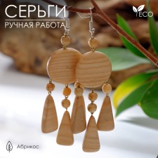 Handmade earrings, wooden 