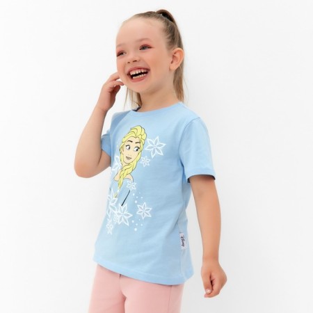 Children's T-shirt Disney "Frozen", height 110-116 (32), blue-5