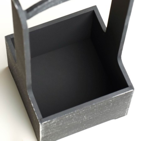 Kashpo - wooden box "Provence" 13.5x13.5x30 cm black-2