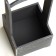 Kashpo - wooden box "Provence" 13.5x13.5x30 cm black