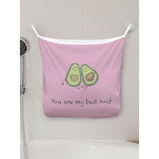 Organizer in a bath on the suction cups “You are my best half”, for storing toys and trifles, size 33x39 cm