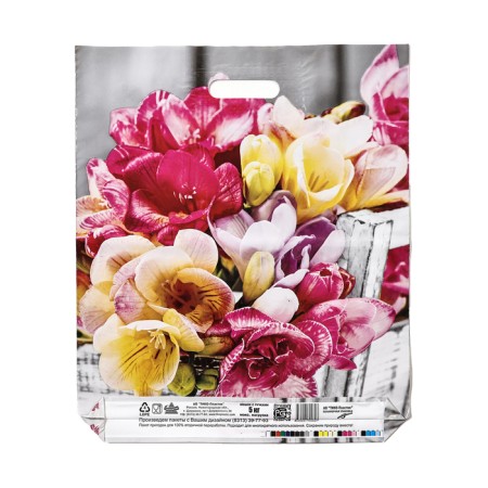 Package "Flower Symphony", polyethylene with a cut pen, 37*45 cm, 60 μm-1
