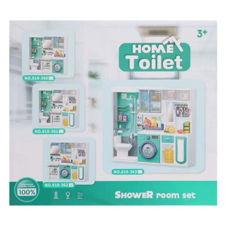 A set of furniture for dolls "Bathroom": a bathroom, decent, dressing room-25