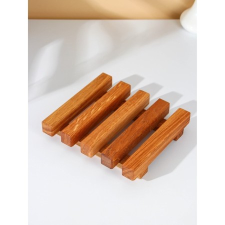 A stand for cutting boards, covers and plates ADELICA, 18 × 21 × 4 cm, oak-3