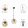 Suspended lamp RIVOLI GERTRUDE 4105-201 1HA27, 40W