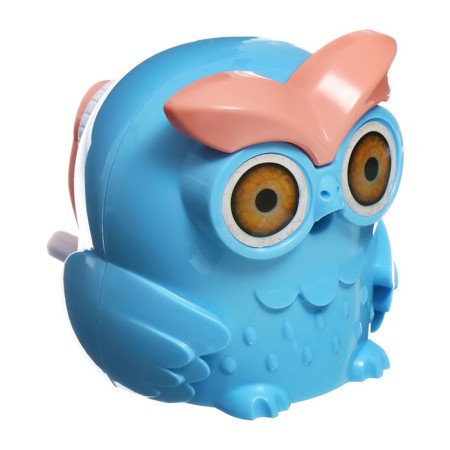 Mechanical sharpener with the container owl blue-8