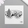 Tattoo on the body Black "Reflection with glasses" 6x6 cm