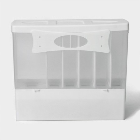 Container - a dispenser for storing bulk, 6 cells, 39 × 14.5 × 32 cm, white color-8