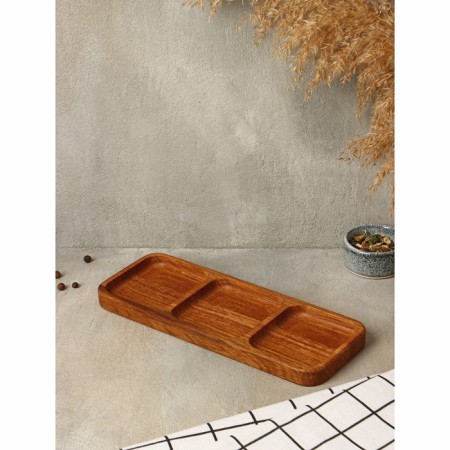 Menzhitsa "Rientsa", 28 × 11 × 2 cm, 3 sections, oak-1