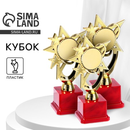 The award figure "Star" a, the plastic stand is red, 24.5 x 14 x 7.5 cm.