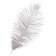 Feather for decor, size: 25-30 cm, gray color