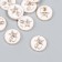 Decor for creativity plastic "cat in the circle" white, gold 0.3x1.8x1.8 cm