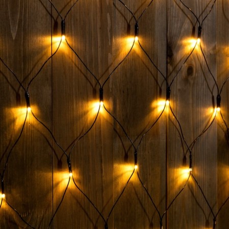 Garland "Network" 2 × 3 m, IP44, UMS, dark thread, 384 LED, warm white glow, 220 V-2