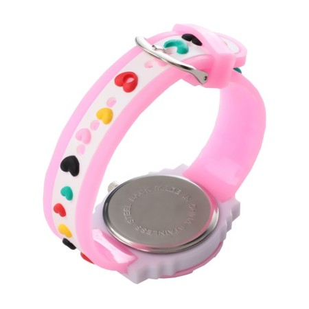 Watch of nursery, "hearts", D-3 cm, strap silicone L-20 cm-3