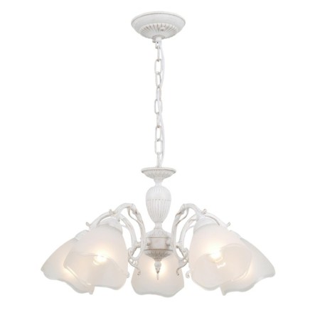 Suspended chandelier Citilux "Latur" CL413250, 36x33 cm, 5x75W, e27, white color
