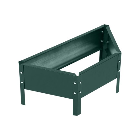 The flowerbed is galvanized "trapezoid", d = 60 cm, h = 15 cm, green Greengo-7