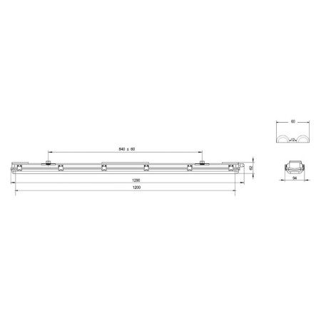 Lamp era SPP-102, 1290x94x62 mm, IP65, 80W, gray-1
