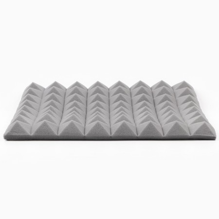 Acoustic foamine pyramid, self -adhesive, tiles, 50 x 50 x 5 cm, gray-4