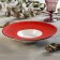 Porcelain plate for the paste Wilmax Splash, 250 ml, d = 27 cm, the color is red