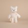 Soft toy "Bear" with a bow, 17 cm, white color