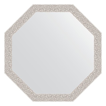 Mirror in the baguette frame, chrome mosaic 46 mm, 58.2x58.2 cm
